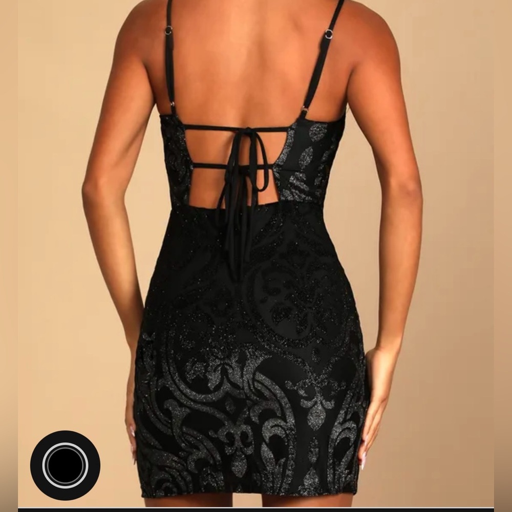 NWT Black sparkly/sequin body con dress - Picture 2 of 5